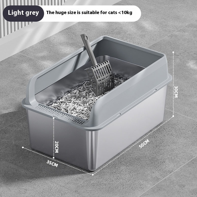 Stainless Steel Litter Box Cat Toilet