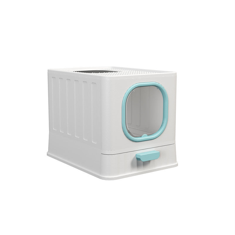 Fully Enclosed Litter Box Large Plastic Folding