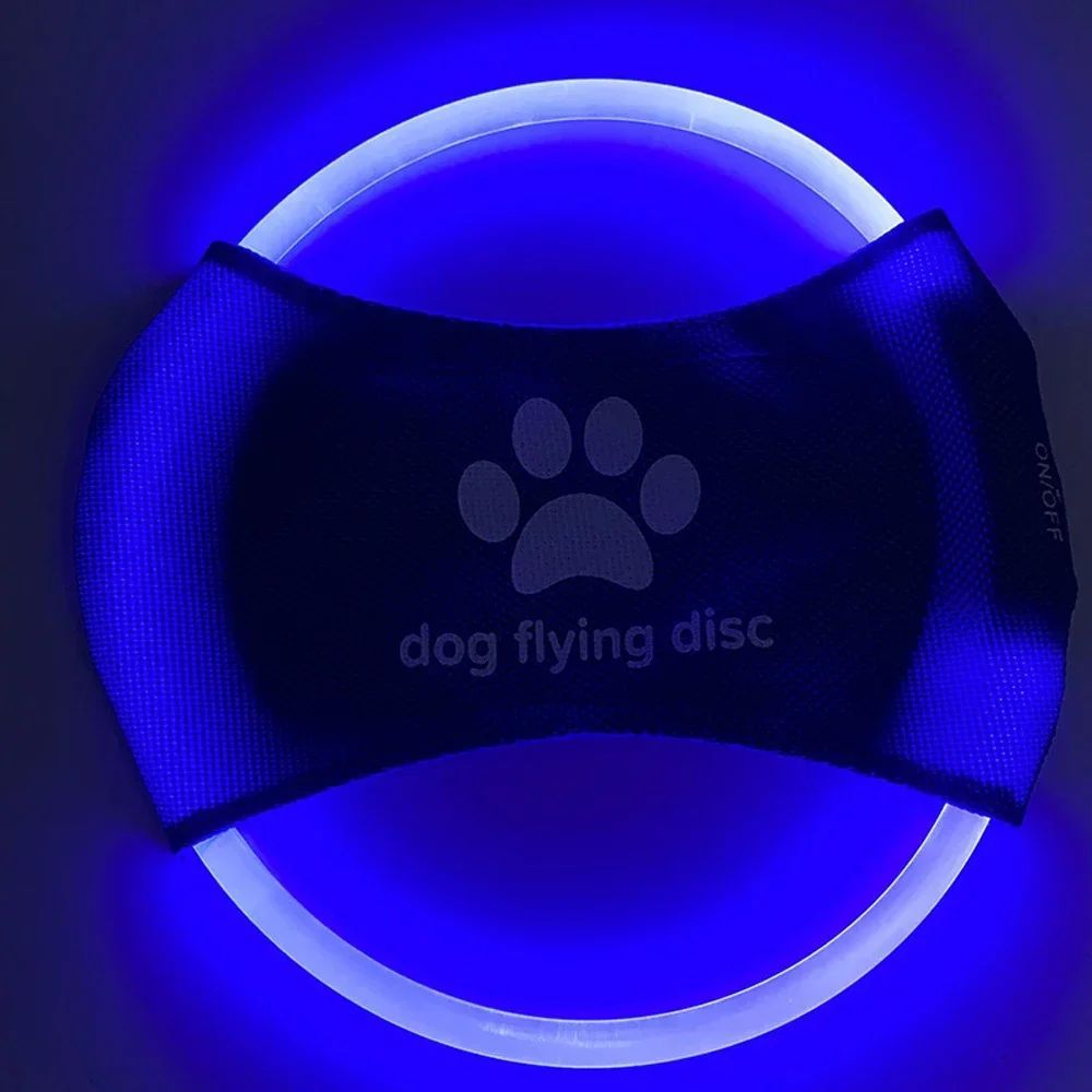 Dog Flying Discs Light Glowing LED LuminousTrainning Interactive Toys Game Flying Discs Dog Toy Pet Dog Accessories