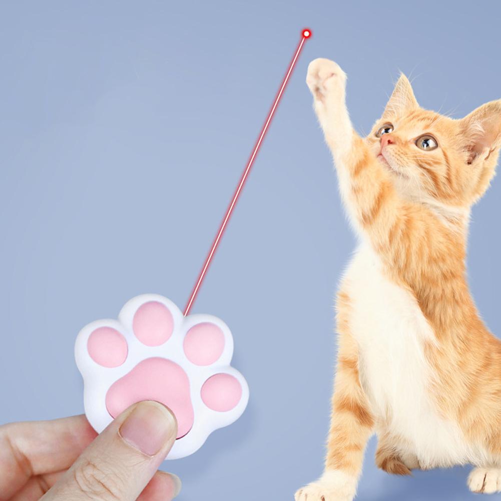 Pet Cats Infrared Teaser Toys Key Chain Lighting Multifunctional Rechargeable Various Patterns Iq Training Toy Usb Charge