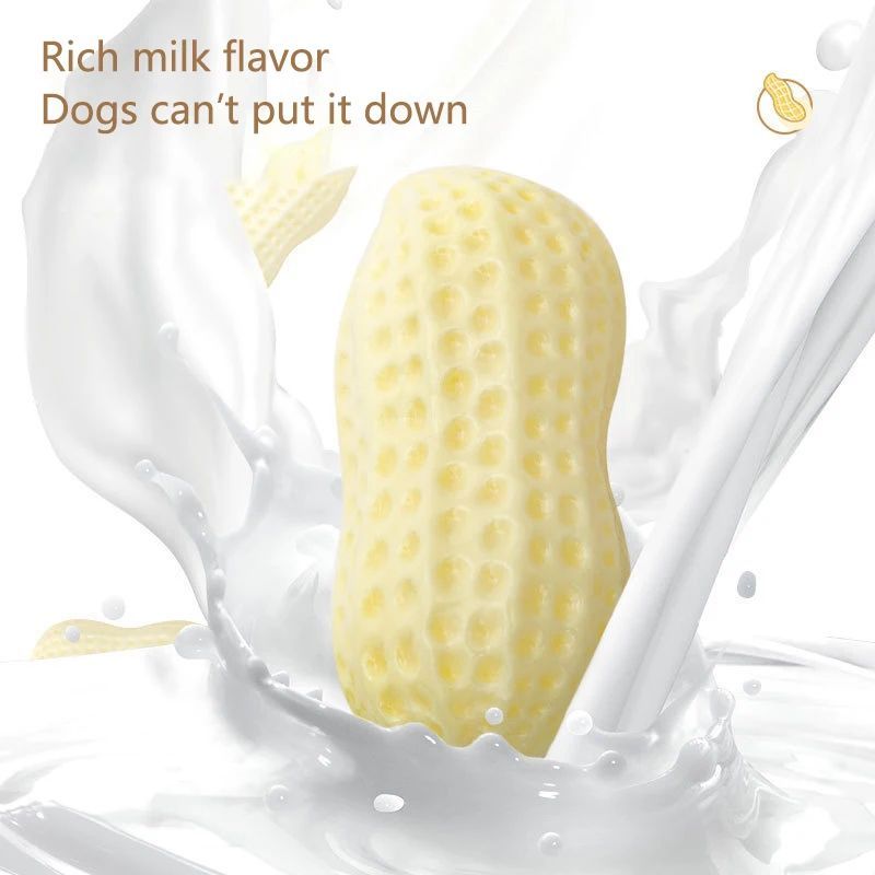 Durable Peanut Chew Toy (Milk Flavored)