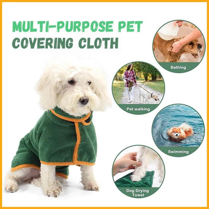 Pet microfiber bathrobe
