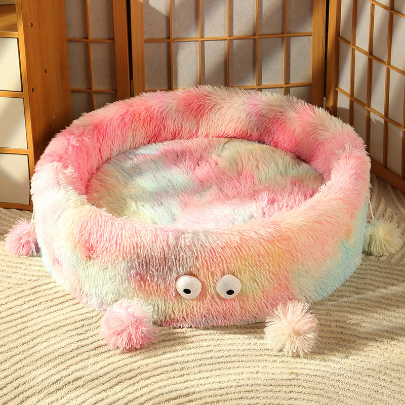 Winter Warm Cute Eye Small Monster Bed