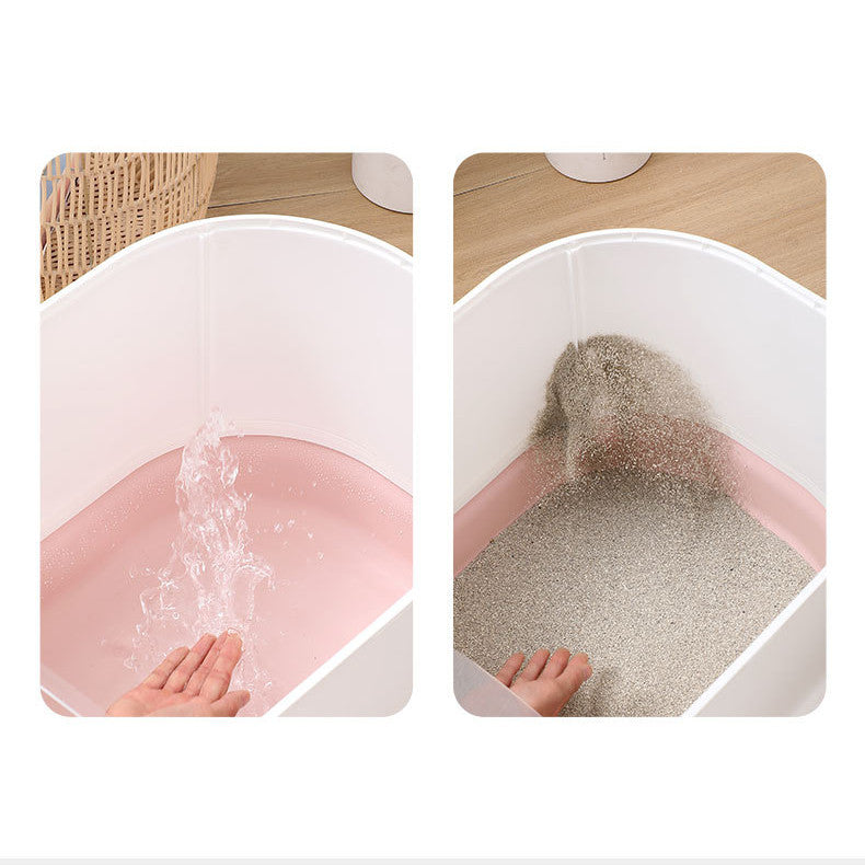 Litter Basin Cat Toilet Closed Drawing Type