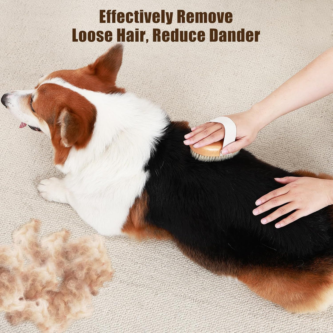 Soft Boar Bristle Palm Brush