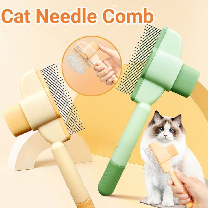 Professional Pet Comb For Dogs And Cats With Release Button Flea Cat Combs For Cats And Dogs - Easy To Use And Durable Grooming Tool Pet Products