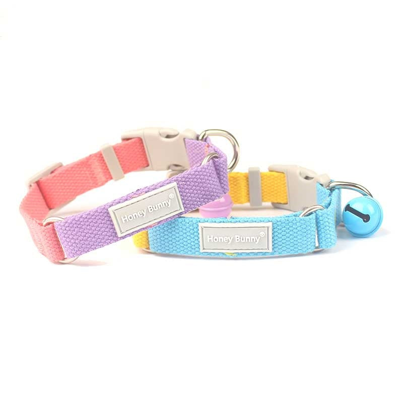 Color Matching Collar Release Buckle Dog Leash Hand Holding Rope Free Bell
