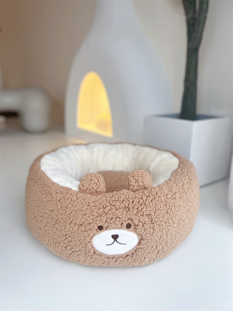 Four Seasons Universal Winter Plush Round Bed